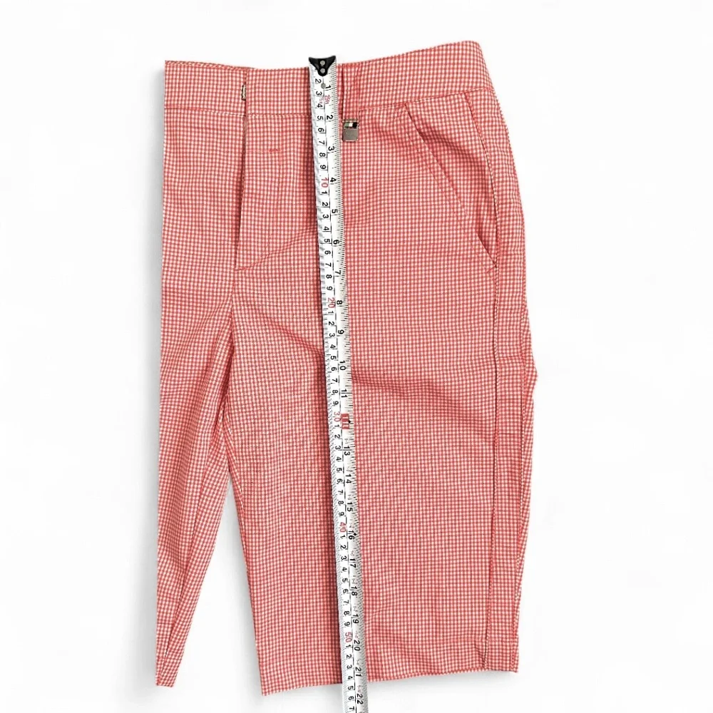 BOSS Hugo Boss Red Gingham Regular Fit Shorts - Women's US Size 6